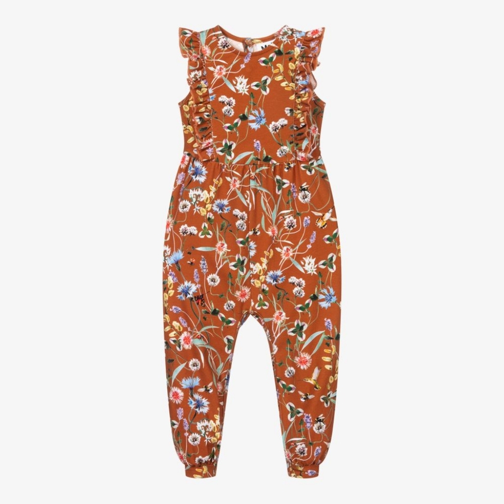 MOLO Brown Floral Romper Jumpsuit Playsuit